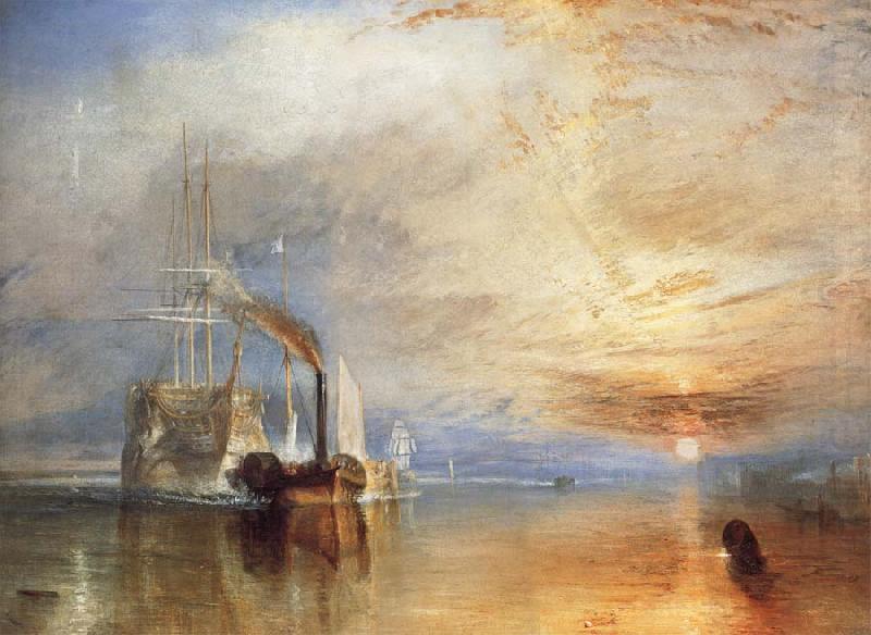 Joseph Mallord William Turner The Fighting Temeraire Tugged to Her Last Berth to be Broken Up china oil painting image